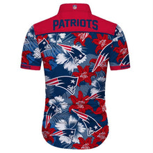 Load image into Gallery viewer, New England Patriots NFL Apparel Men Short sleeves Hawaiian Button Up Shirt Personalized Full Color Full Plus Size Best Gift Printed Logo Team