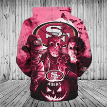 Load image into Gallery viewer, San Francisco 49ers NFL Apparel Unisex 3D Polyester Horror Halloween Hoodie Sweatshirt Personalized Full Color Full Plus Size Best Gift Printed Logo Team