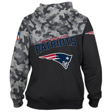 Load image into Gallery viewer, New England Patriots NFL Apparel Unisex 3D Polyester Military Zipper Hoodie Sweatshirt Personalized Full Color Full Plus Size Best Gift Printed Logo Team