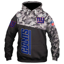 Load image into Gallery viewer, New York Giants NFL Apparel Unisex 3D Polyester Military Hoodie Sweatshirt Personalized Full Color Full Plus Size Best Gift Printed Logo Team