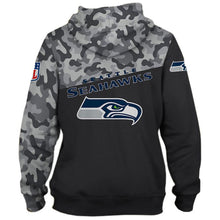 Load image into Gallery viewer, Seattle Seahawks NFL Apparel Unisex 3D Polyester Military Hoodie Sweatshirt Personalized Full Color Full Plus Size Best Gift Printed Logo Team