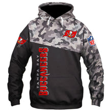 Load image into Gallery viewer, Tampa Bay Buccaneer NFL Apparel Unisex 3D Polyester Military Hoodie Sweatshirt Personalized Full Color Full Plus Size Best Gift Printed Logo Team