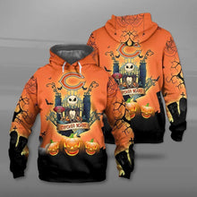 Load image into Gallery viewer, Chicago Bears NFL Apparel Men Polyester Halloween 3D Hoodies Custom Personalized Full Color Full Plus Size Best Gift Printed Logo Team