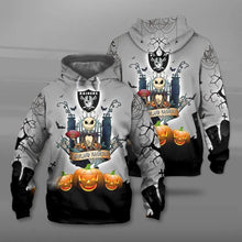 Load image into Gallery viewer, Oakland Raiders NFL Apparel Men Polyester Halloween Costume Hoodies Personalized Full Color Full Plus Size Best Gift Printed Logo Team
