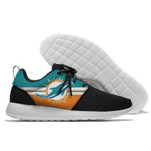 Load image into Gallery viewer, Miami Dolphins NFL Apparel Lightweight Comfort Sport Shoes Sneaker Personalized Full Color Full Plus Size Best Gift Printed Logo Team