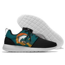 Load image into Gallery viewer, Miami Dolphins NFL Apparel Lightweight Comfort Sport Shoes Sneaker Personalized Full Color Full Plus Size Best Gift Printed Logo Team