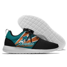 Load image into Gallery viewer, Miami Dolphins NFL Apparel Lightweight Comfort Sport Shoes Sneaker Personalized Full Color Full Plus Size Best Gift Printed Logo Team