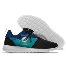 Load image into Gallery viewer, Miami Dolphins NFL Apparel Lightweight Comfort Sport Shoes Sneaker Personalized Full Color Full Plus Size Best Gift Printed Logo Team