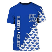 Load image into Gallery viewer, Kentucky Wildcats NCCA  Apparel Men Short Sleeve 3D All Over Print T-Shirt Personalized Full Color Full Plus Size Best Gift Printed Logo Team