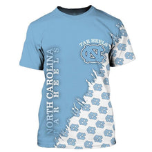 Load image into Gallery viewer, North Carolina Tar Heels NCCA  Apparel Men Short Sleeve 3D T-Shirt Personalized Full Color Full Plus Size Best Gift Printed Logo Team