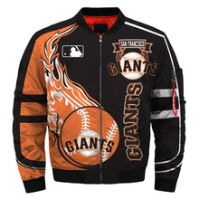 Load image into Gallery viewer, New York Giants MLB Apparel Men Zipper Bomber Jacket Personalized Full Color Full Plus Size Best Gift Printed Logo Team