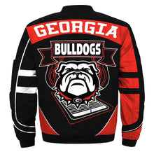 Load image into Gallery viewer, Georgia Bulldogs NCCA Apparel Men Zipper Bomber Jacket Personalized Full Color Full Plus Size Best Gift Printed Logo Team