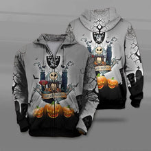 Load image into Gallery viewer, Oakland Raiders NFL Apparel Men Polyester Halloween Costume Hoodies Personalized Full Color Full Plus Size Best Gift Printed Logo Team
