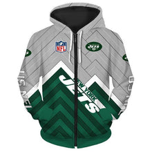 Load image into Gallery viewer, New York Jets NFL Apparel Men Polyester 3D Hoodies Custom Personalized Full Color Full Plus Size Best Gift Printed Logo Team