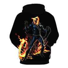 Load image into Gallery viewer, 3D Skull Hoodies Burning Flame Ghost Rider Hoodies Sweatshirt Pullover Personalized Full Color Full Plus Size Best Gift Printed Logo Team