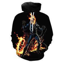 Load image into Gallery viewer, 3D Skull Hoodies Burning Flame Ghost Rider Hoodies Sweatshirt Pullover Personalized Full Color Full Plus Size Best Gift Printed Logo Team