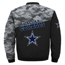 Load image into Gallery viewer, Dallas Cowboys NFL Apparel Men/Women Zipper Bomber Jacket Black Full Plus Size Best Gift Printed Logo Team