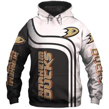 Load image into Gallery viewer, Anaheim Ducks NHL Apparel Men Apparel Men Polyester 3D Hoodies Custom Personalized Full Color Full Plus Size Best Gift Printed Logo Team