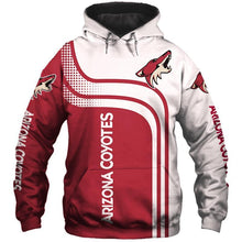 Load image into Gallery viewer, Arizona Coyotes NHL Apparel Men Polyester 3D Hoodies Custom Personalized Full Color Full Plus Size Best Gift Printed Logo Team