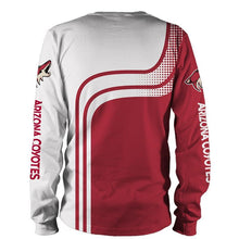 Load image into Gallery viewer, Arizona Coyotes NHL Apparel Men Polyester Sweatshirt 3D Long Sleeve Crew Neck Personalized Full Color Full Plus Size Best Gift Printed Logo Team