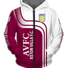 Load image into Gallery viewer, Aston Villa Apparel Men Zipper 3D Hoodies Personalized Full Color Full Plus Size Best Gift Printed Logo Team