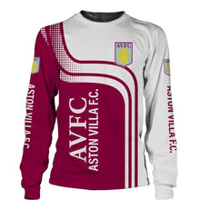 Load image into Gallery viewer, Aston Villa Apparel Men Polyester Sweatshirt 3D Long Sleeve Personalized Full Color Full Plus Size Best Gift Printed Logo Team