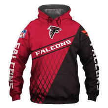 Load image into Gallery viewer, Atlanta Falcons NFL Apparel Men Zipper 3D Hoodies Custom Personalized Full Color Full Plus Size Best Gift Printed Logo Team