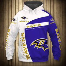 Load image into Gallery viewer, Baltimore Ravens NFL Apparel Men Polyester 3D Hoodies Custom Personalized Full Color Full Plus Size Best Gift Printed Logo Team