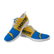 Load image into Gallery viewer, Los Angeles Chargers NFL Apparel Unisex Breathable Shoes Sneaker Custom Personalized Full Color Full Plus Size Best Gift Printed Logo Team