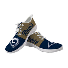 Load image into Gallery viewer, Los Angeles Rams NFL Apparel Unisex Breathable Shoes Sneaker Custom Personalized Full Color Full Plus Size Best Gift Printed Logo Team