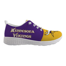 Load image into Gallery viewer, Minnesota Vikings NFL Apparel Unisex Breathable Shoes Sneaker Custom Personalized Full Color Full Plus Size Best Gift Printed Logo Team