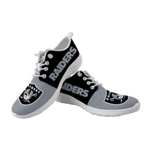 Load image into Gallery viewer, Oakland Raiders NFL Apparel Unisex Breathable Shoes Sneaker Custom Personalized Full Color Full Plus Size Best Gift Printed Logo Team