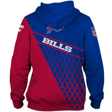 Load image into Gallery viewer, Buffalo Bills NFL Apparel Men Zipper 3D Hoodies Custom Personalized Full Color Full Plus Size Best Gift Printed Logo Team