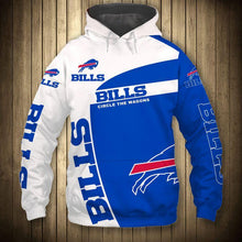 Load image into Gallery viewer, Buffalo Bills NFL Apparel Men Zipper 3D Hoodies Custom Personalized Full Color Full Plus Size Best Gift Printed Logo Team