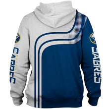 Load image into Gallery viewer, Buffalo Sabres NHL Apparel Men 3D Polyester Zipper Hoodie Sweatshirt Personalized Full Color Full Plus Size Best Gift Printed Logo Team