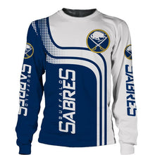 Load image into Gallery viewer, Buffalo Sabres NHL Apparel Men Polyester Sweatshirt 3D Long Sleeve Crew Neck Personalized Full Color Full Plus Size Best Gift Printed Logo Team