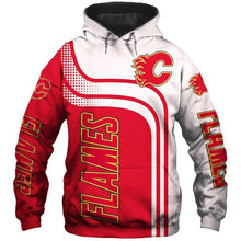 Load image into Gallery viewer, Calgary Flames NHL Apparel Men Polyester 3D Hoodies Custom Personalized Full Color Full Plus Size Best Gift Printed Logo Team