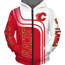 Load image into Gallery viewer, Calgary Flames NHL Apparel Men Polyester 3D Hoodies Custom Personalized Full Color Full Plus Size Best Gift Printed Logo Team