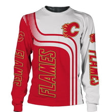 Load image into Gallery viewer, Calgary Flames NHL Apparel Men Polyester Sweatshirt 3D Long Sleeve Personalized Full Color Full Plus Size Best Gift Printed Logo Team