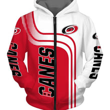 Load image into Gallery viewer, Carolina Hurricanes NHL Apparel Men Polyester 3D Hoodies Custom Personalized Full Color Full Plus Size Best Gift Printed Logo Team