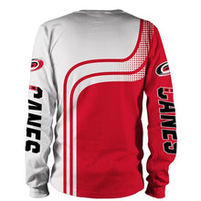 Load image into Gallery viewer, Carolina Hurricanes NHL Apparel Men Polyester Sweatshirt 3D Long Sleeve Crew Neck Personalized Full Color Full Plus Size Best Gift Printed Logo Team