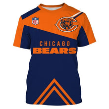 Load image into Gallery viewer, Chicago Bears NFL Apparel Men Short Sleeve 3D All Over Print T-Shirt Personalized Full Color Full Plus Size Best Gift Printed Logo Team