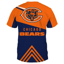 Load image into Gallery viewer, Chicago Bears NFL Apparel Men Short Sleeve 3D All Over Print T-Shirt Personalized Full Color Full Plus Size Best Gift Printed Logo Team