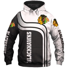 Load image into Gallery viewer, Chicago Blackhawks NHL Apparel Men Zipper 3D Hoodies Custom Personalized Full Color Full Plus Size Best Gift Printed Logo Team