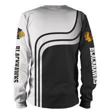 Load image into Gallery viewer, Chicago Blackhawks NHL Apparel Men Polyester Sweatshirt 3D Long Sleeve Crew Neck Personalized Full Color Full Plus Size Best Gift Printed Logo Team