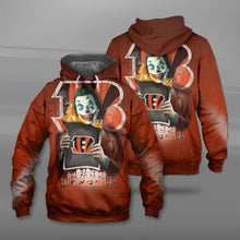 Load image into Gallery viewer, Cincinnati Bengals NFL Apparel Men Polyester 3D Hoodies Custom Personalized Full Color Full Plus Size Best Gift Printed Logo Team