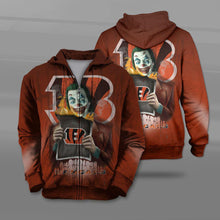 Load image into Gallery viewer, Cincinnati Bengals NFL Apparel Men Polyester 3D Hoodies Custom Personalized Full Color Full Plus Size Best Gift Printed Logo Team