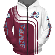 Load image into Gallery viewer, Colorado Avalanche NHL Apparel Men Polyester 3D Hoodies Custom Personalized Full Color Full Plus Size Best Gift Printed Logo Team