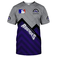 Load image into Gallery viewer, Colorado Rockies MLB Apparel Unisex Short Sleeve 3D T-Shirt Personalized Full Color Full Plus Size Best Gift Printed Logo Team