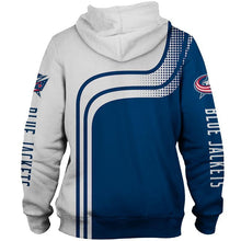 Load image into Gallery viewer, Columbus Blue NHL Apparel Men Zipper 3D Hoodies Custom Personalized Full Color Full Plus Size Best Gift Printed Logo Team